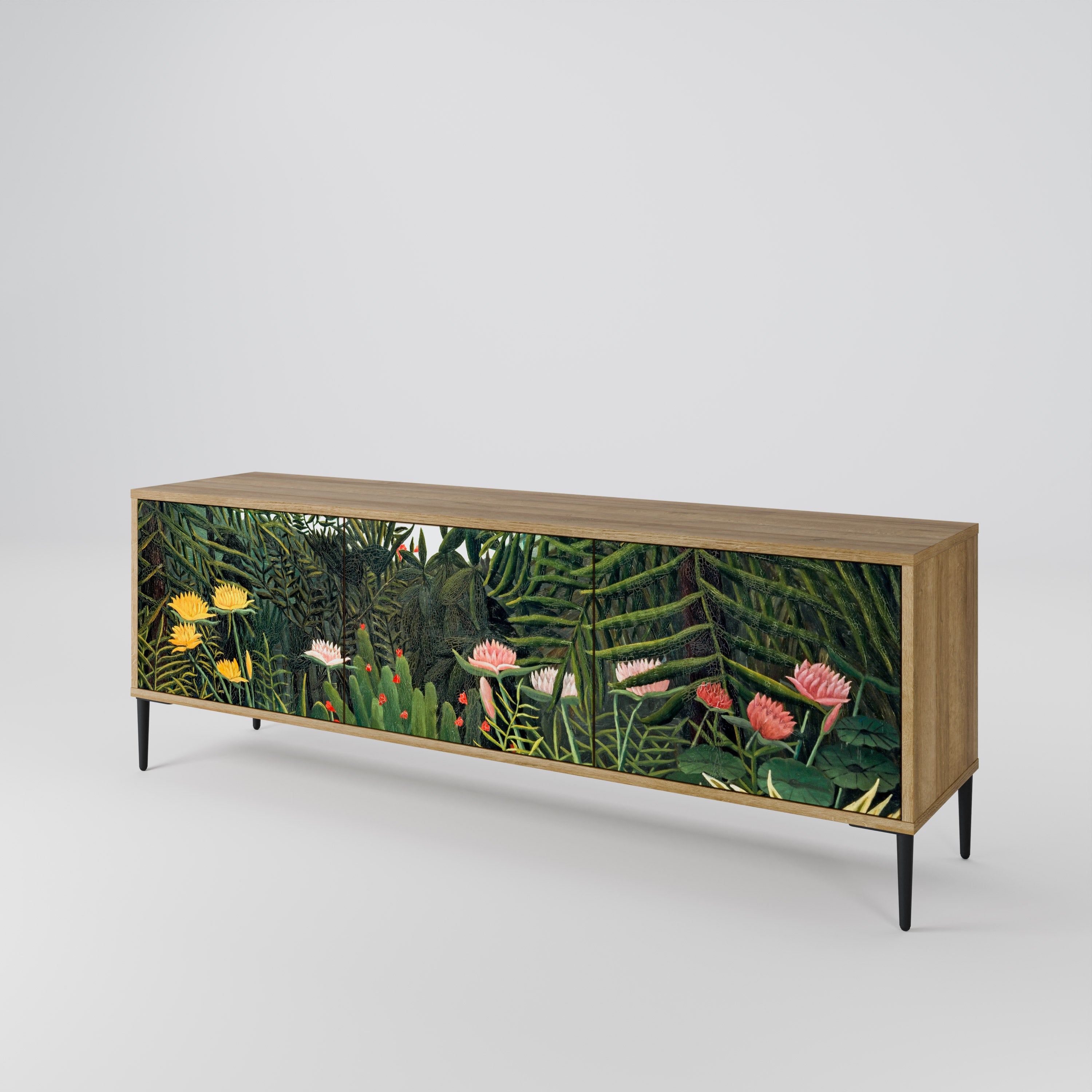 VIRGIN FOREST WITH SUNSET 3-Door TV Cabinet