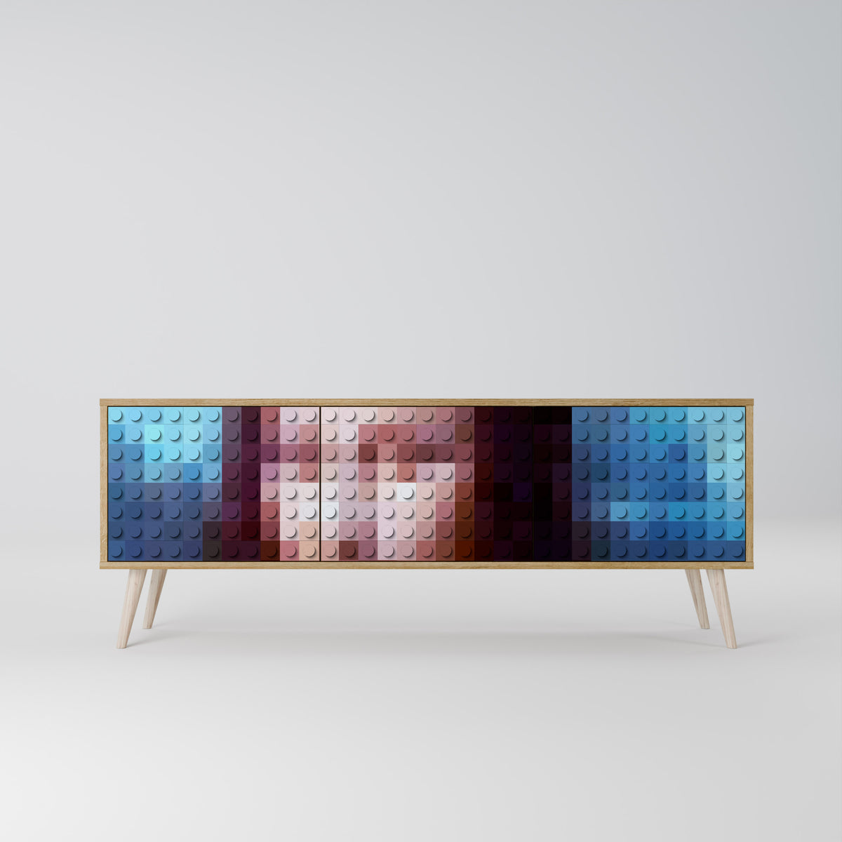 CONSTRUCTIVE ART 3-Door TV Cabinet