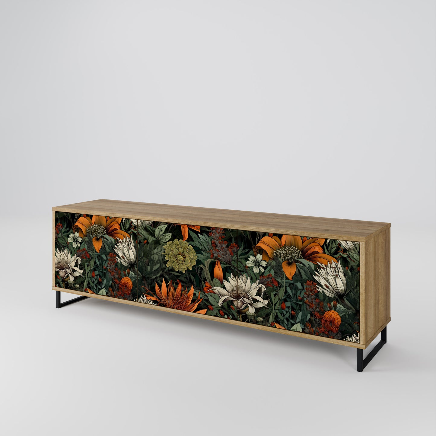 MIDNIGHT SPROUT 3-Door TV Cabinet