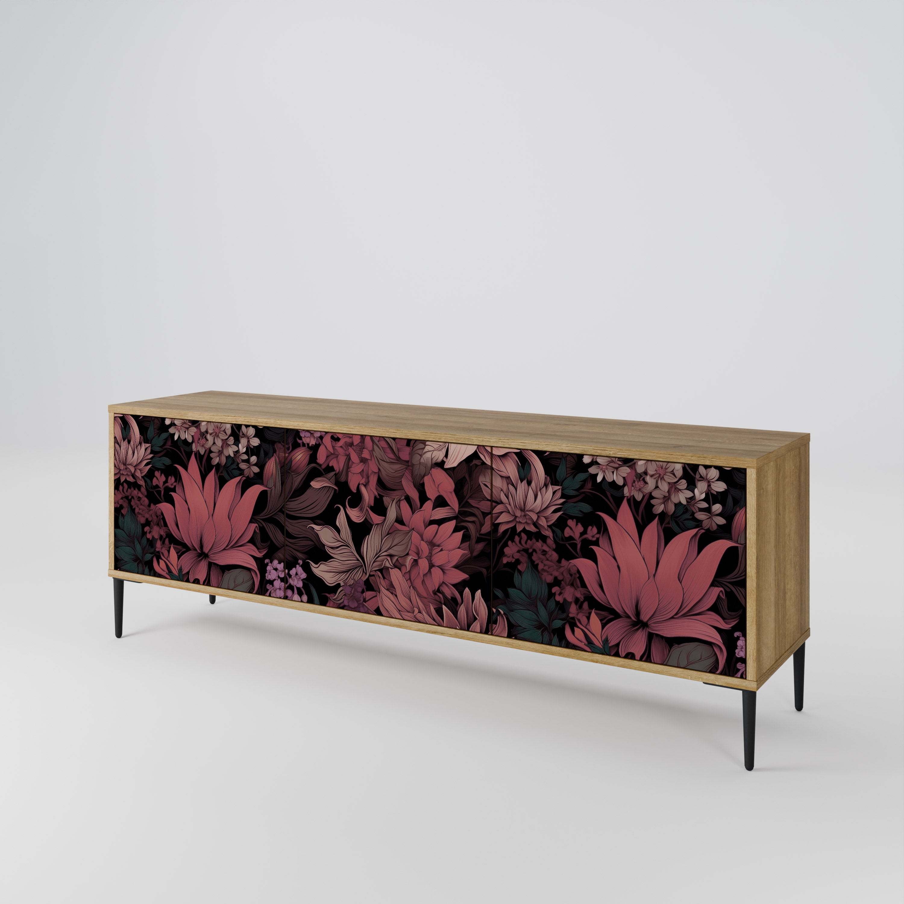 FLORAL WHISPER 3-Door TV Cabinet