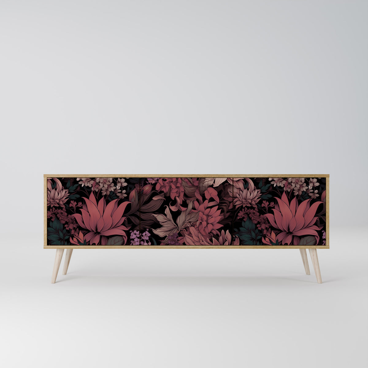 FLORAL WHISPER 3-Door TV Cabinet