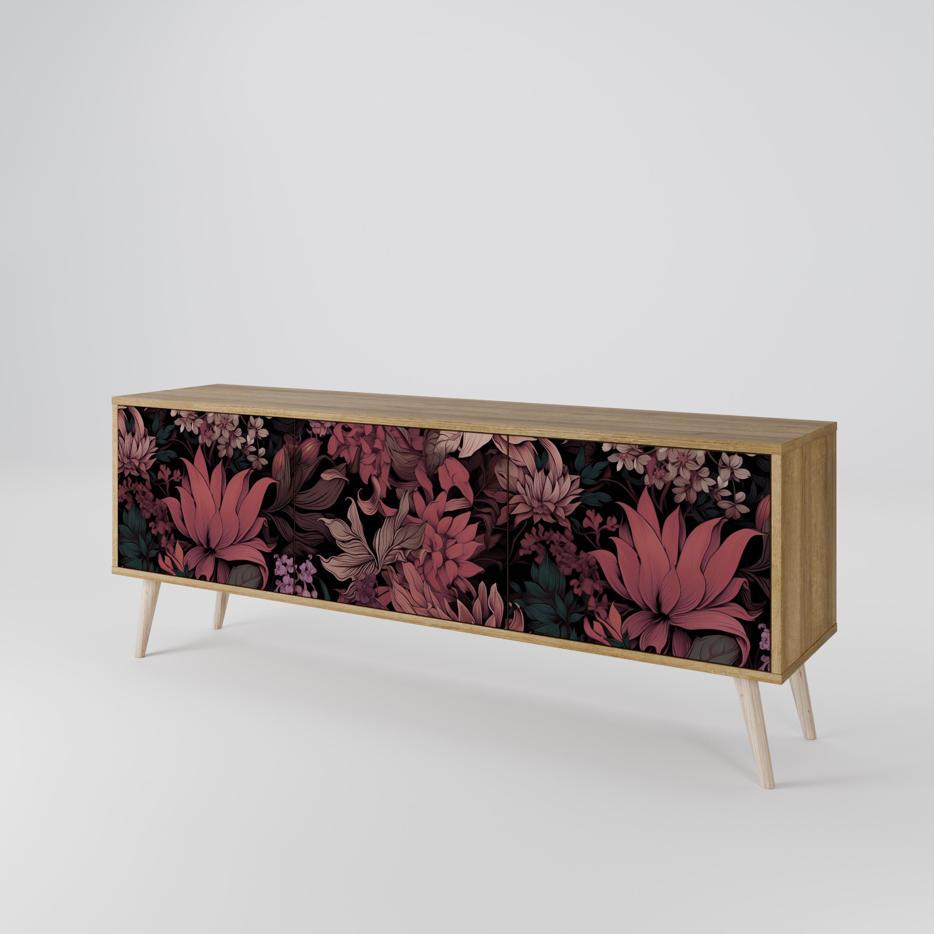 FLORAL WHISPER 3-Door TV Cabinet