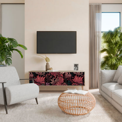 FLORAL WHISPER 3-Door TV Cabinet