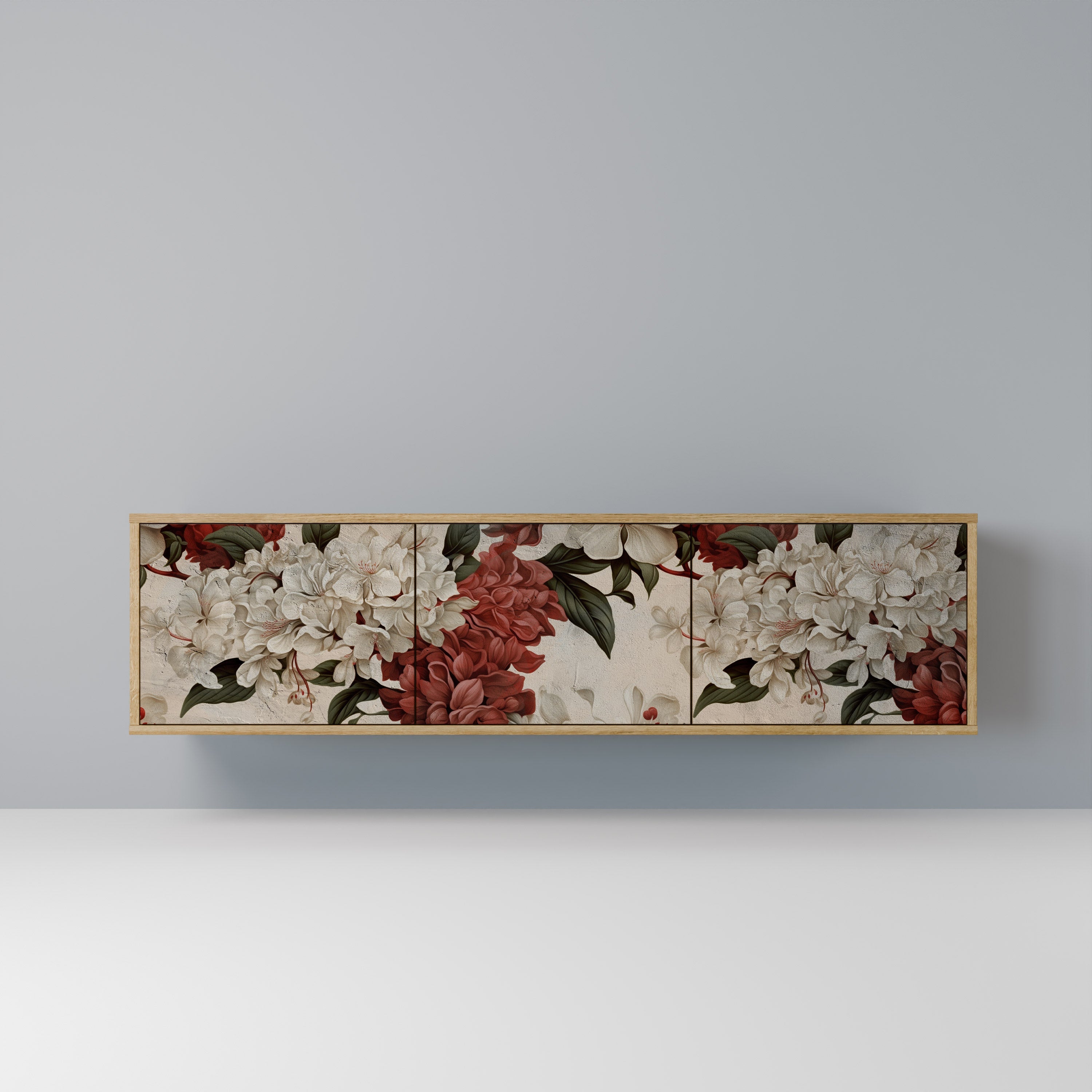 Meuble TV 3 portes EPHEMERAL DAYS effet chêne