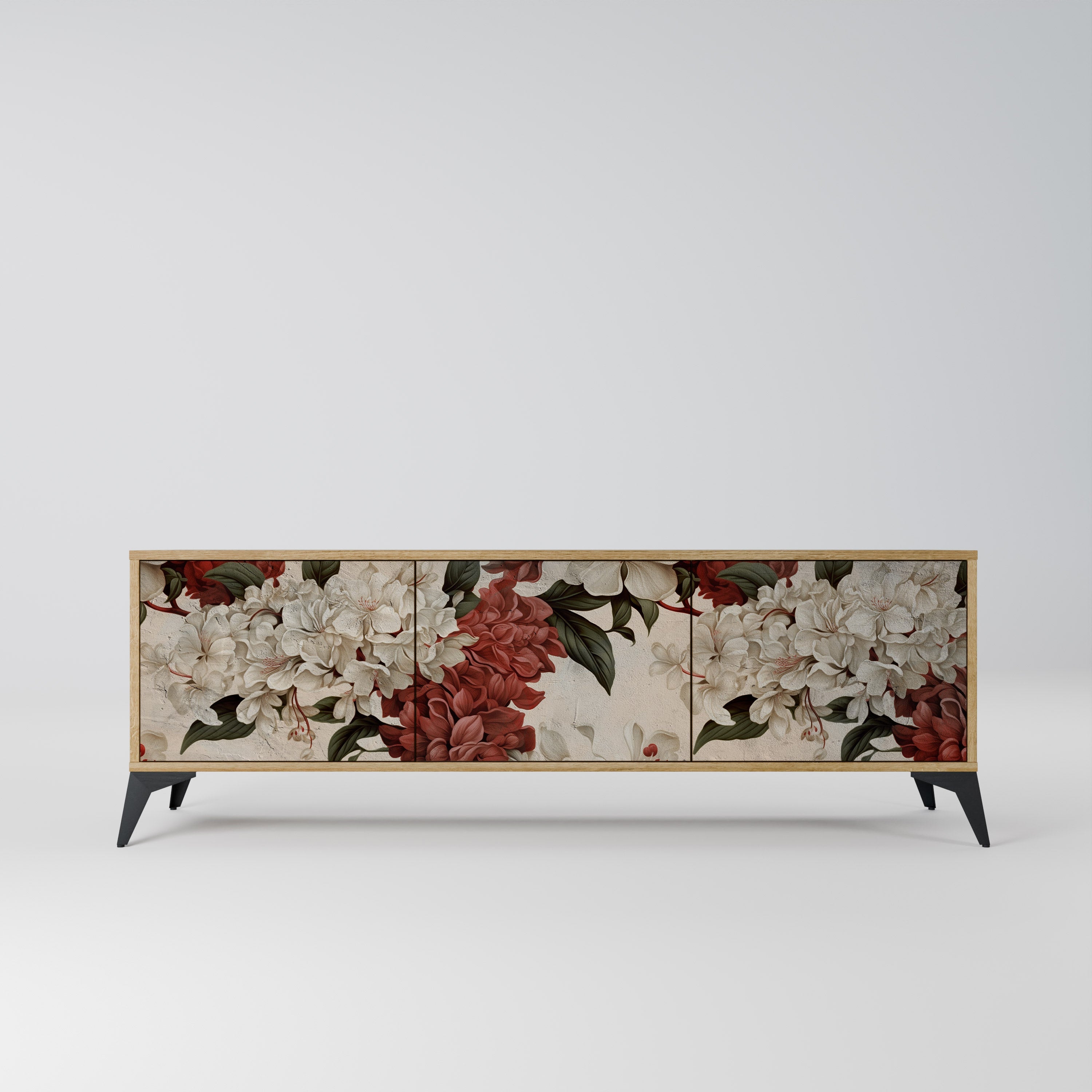 Meuble TV 3 portes EPHEMERAL DAYS effet chêne