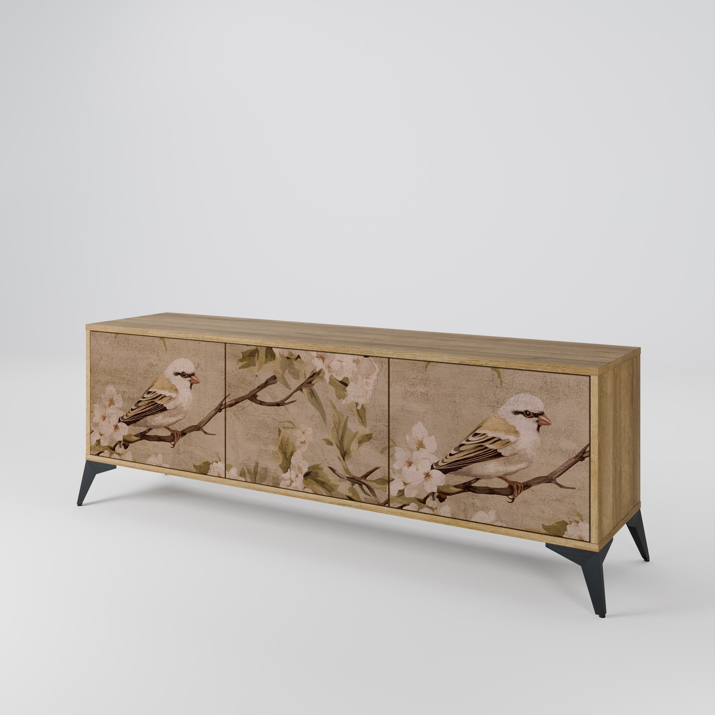 PETAL DISTINGUISH 3-Door TV Cabinet