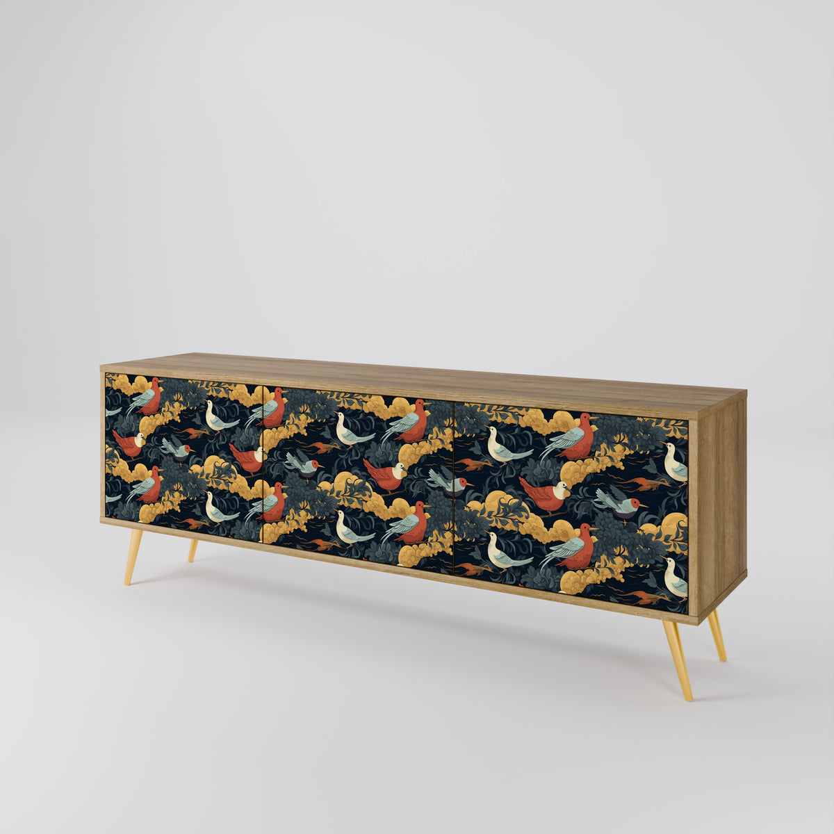 FOWLY DAZE 3-Door TV Cabinet