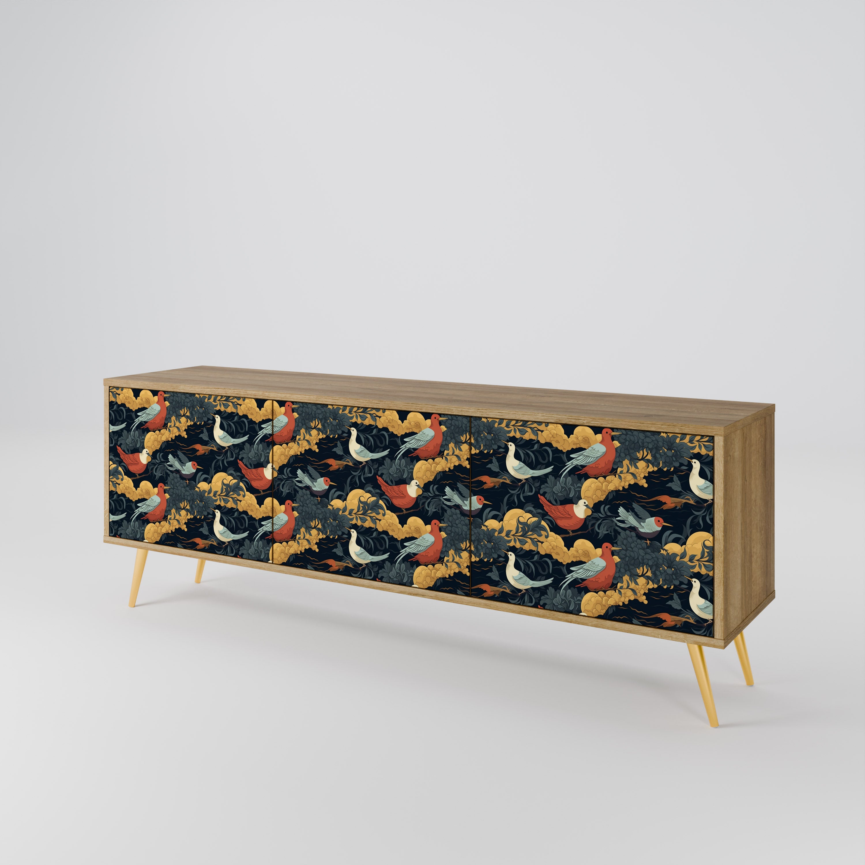 FOWLY DAZE 3-Door TV Cabinet