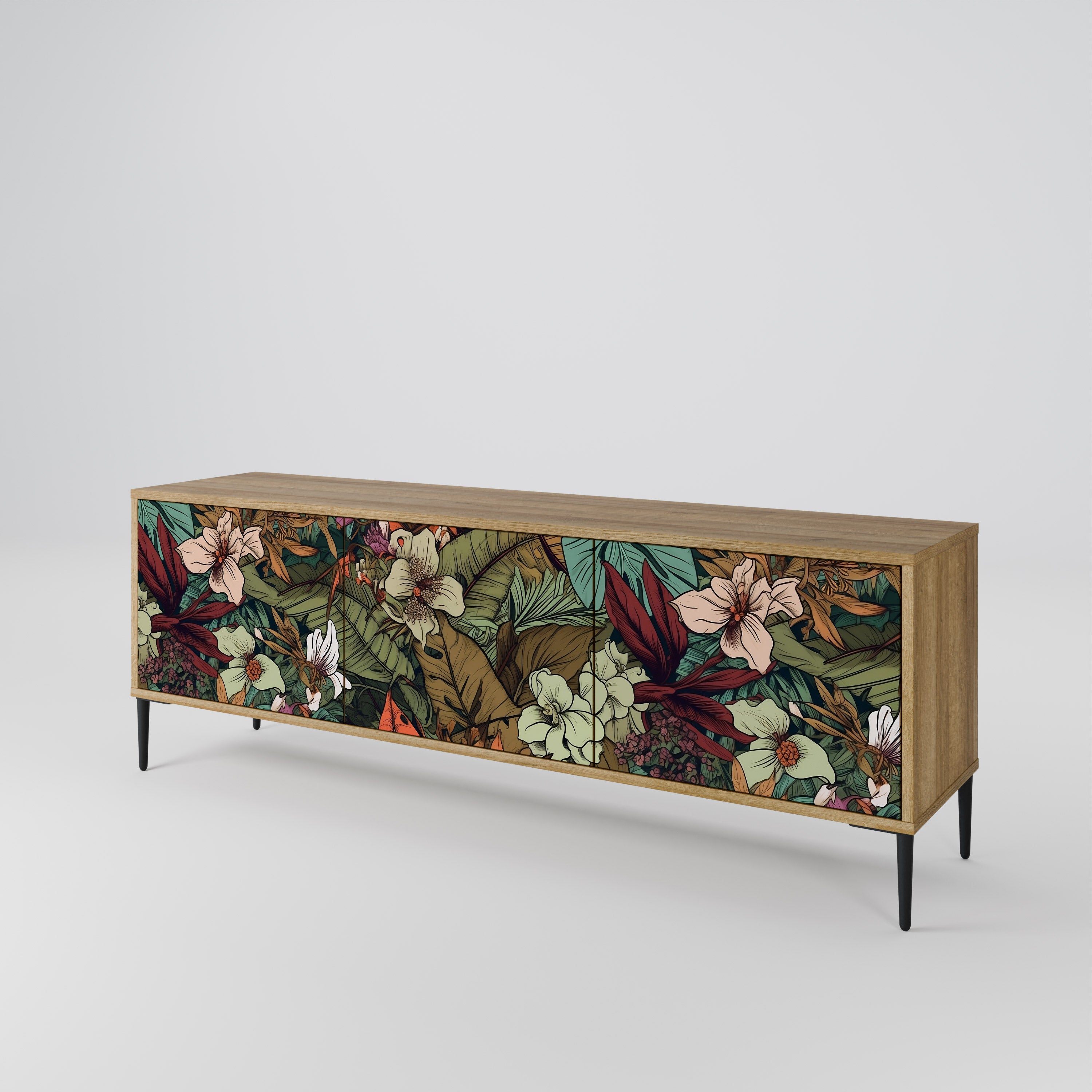 BOTANICAL EMERGENCE 3-Door TV Cabinet