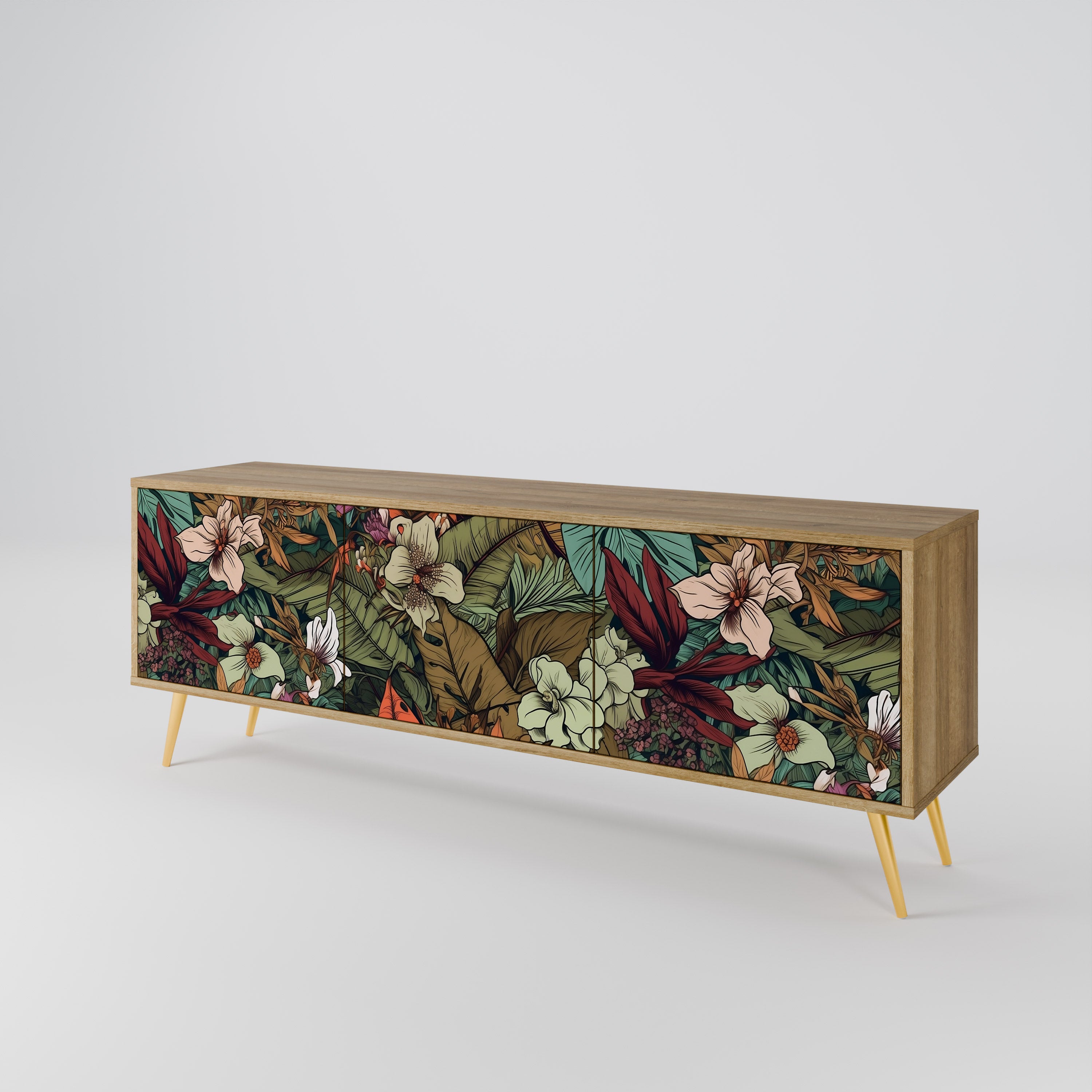 BOTANICAL EMERGENCE 3-Door TV Cabinet