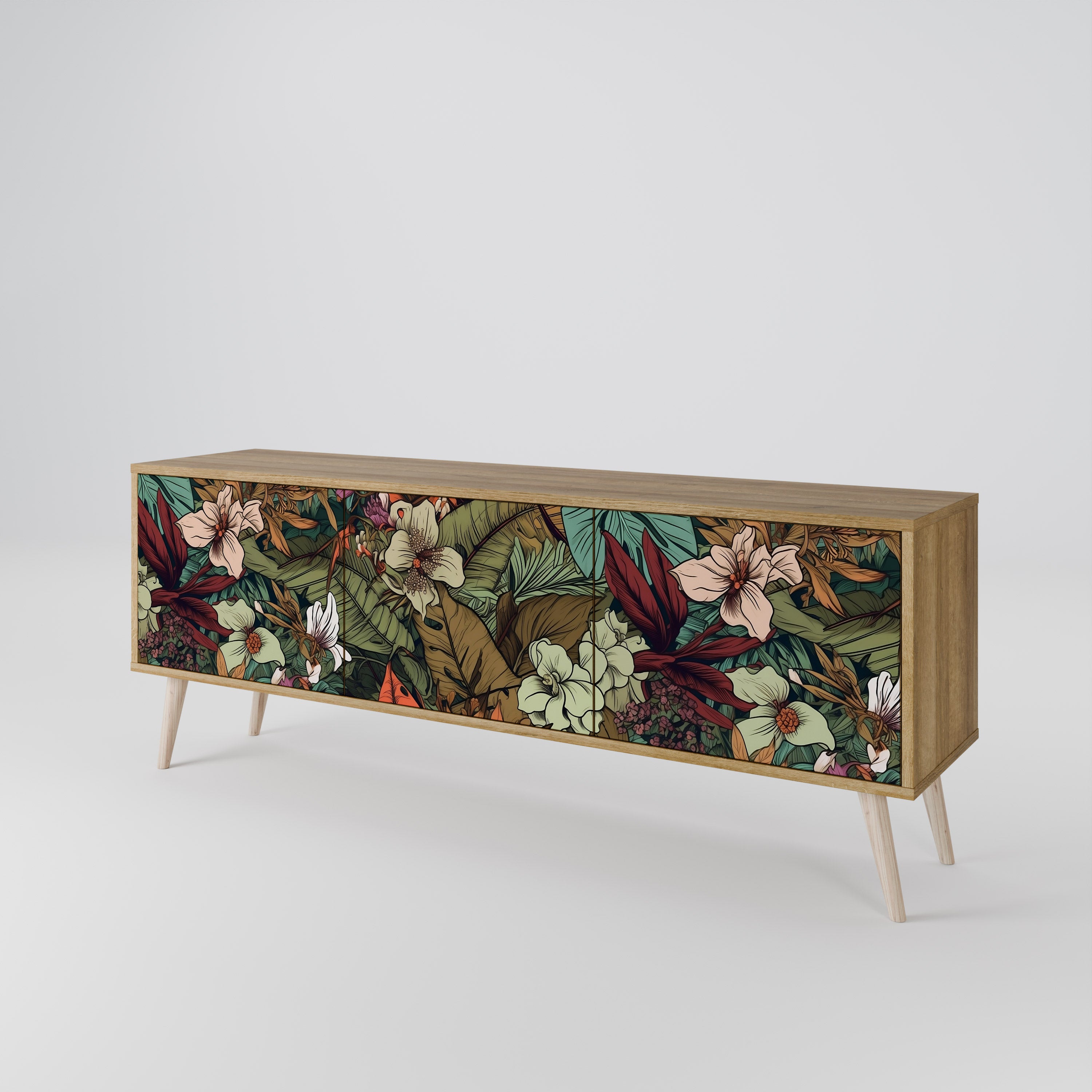BOTANICAL EMERGENCE 3-Door TV Cabinet
