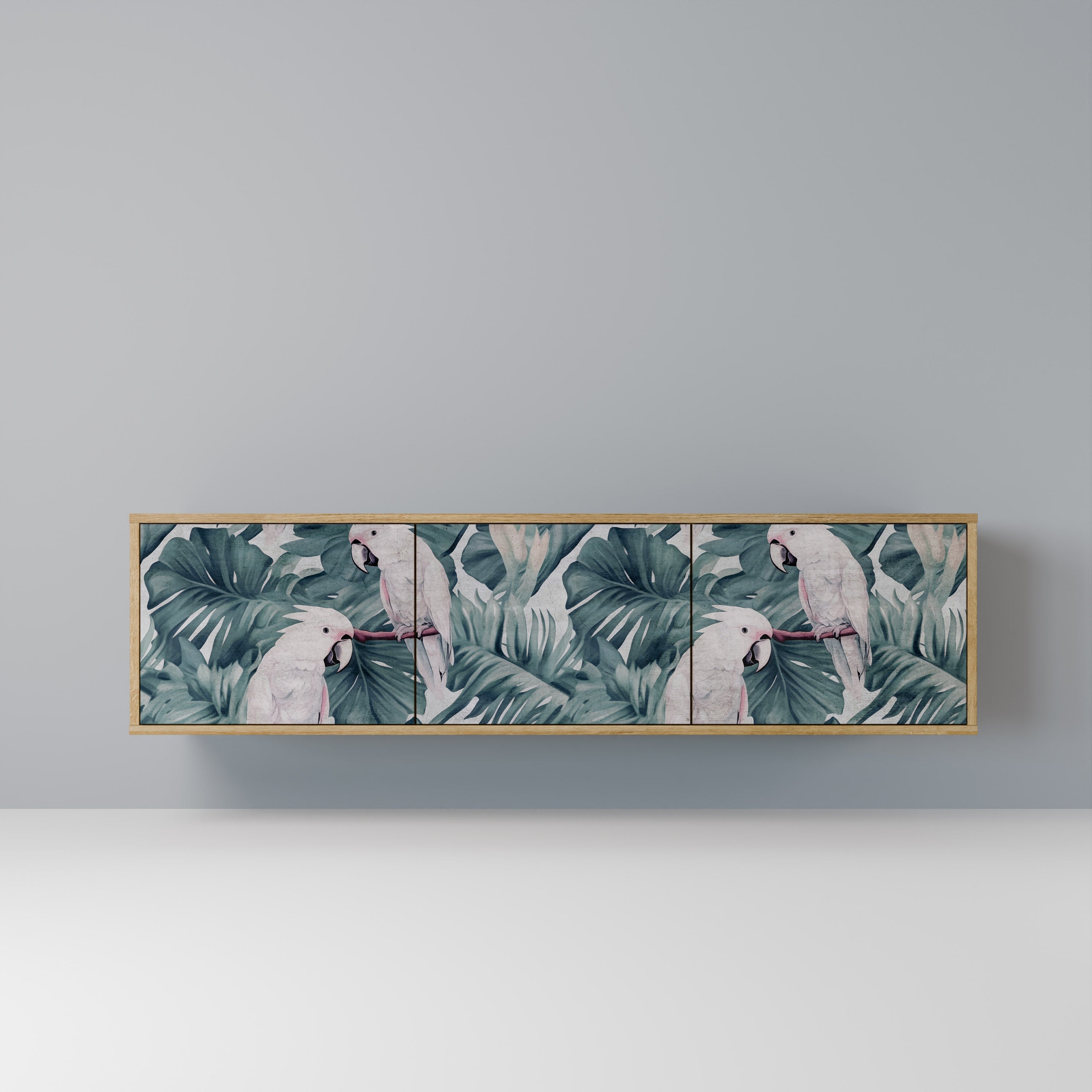 Meuble TV 3 portes POPINJAY LOOK effet chêne