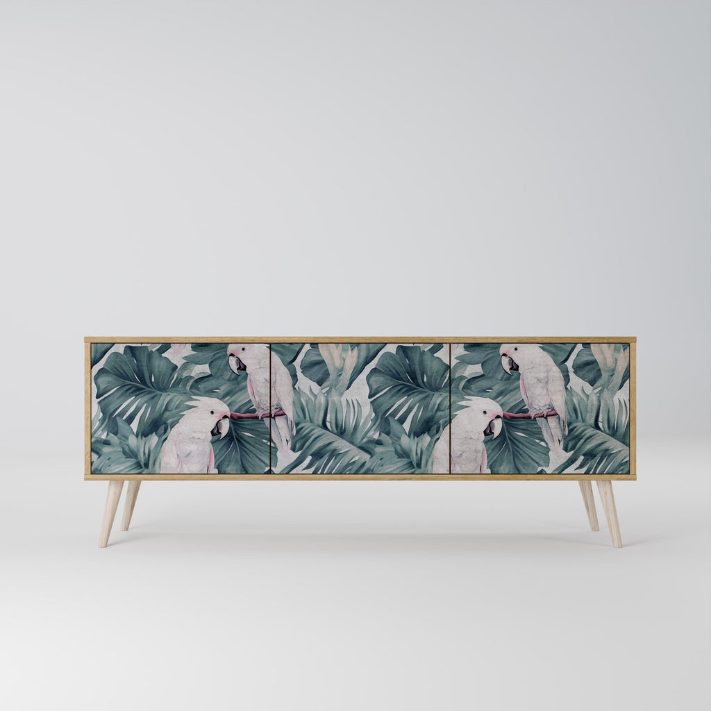 Meuble TV 3 portes POPINJAY LOOK effet chêne