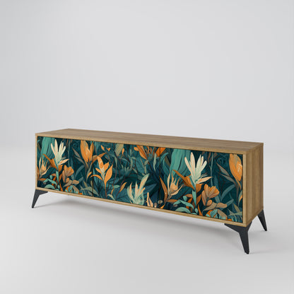 FLORAL SERENITY 3-Door TV Cabinet
