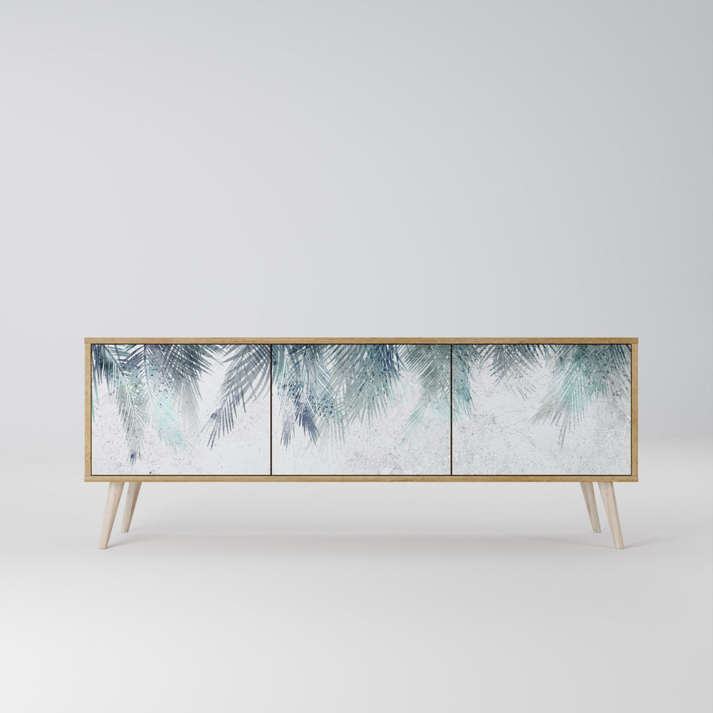 PALM VEIL 3-Door TV Stand in Oak Effect