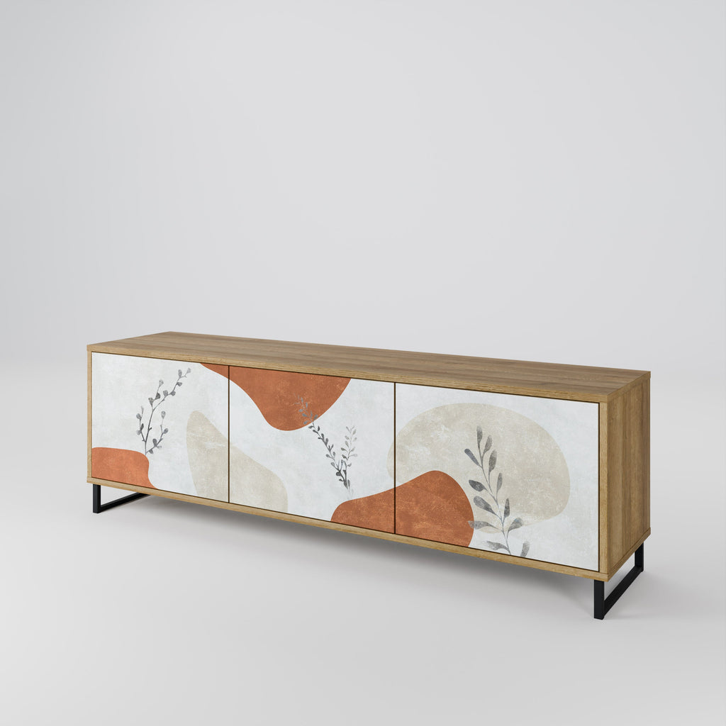 Meuble TV 3 portes TRANQUIL TWIG effet chêne