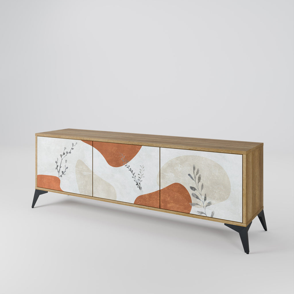 Meuble TV 3 portes TRANQUIL TWIG effet chêne