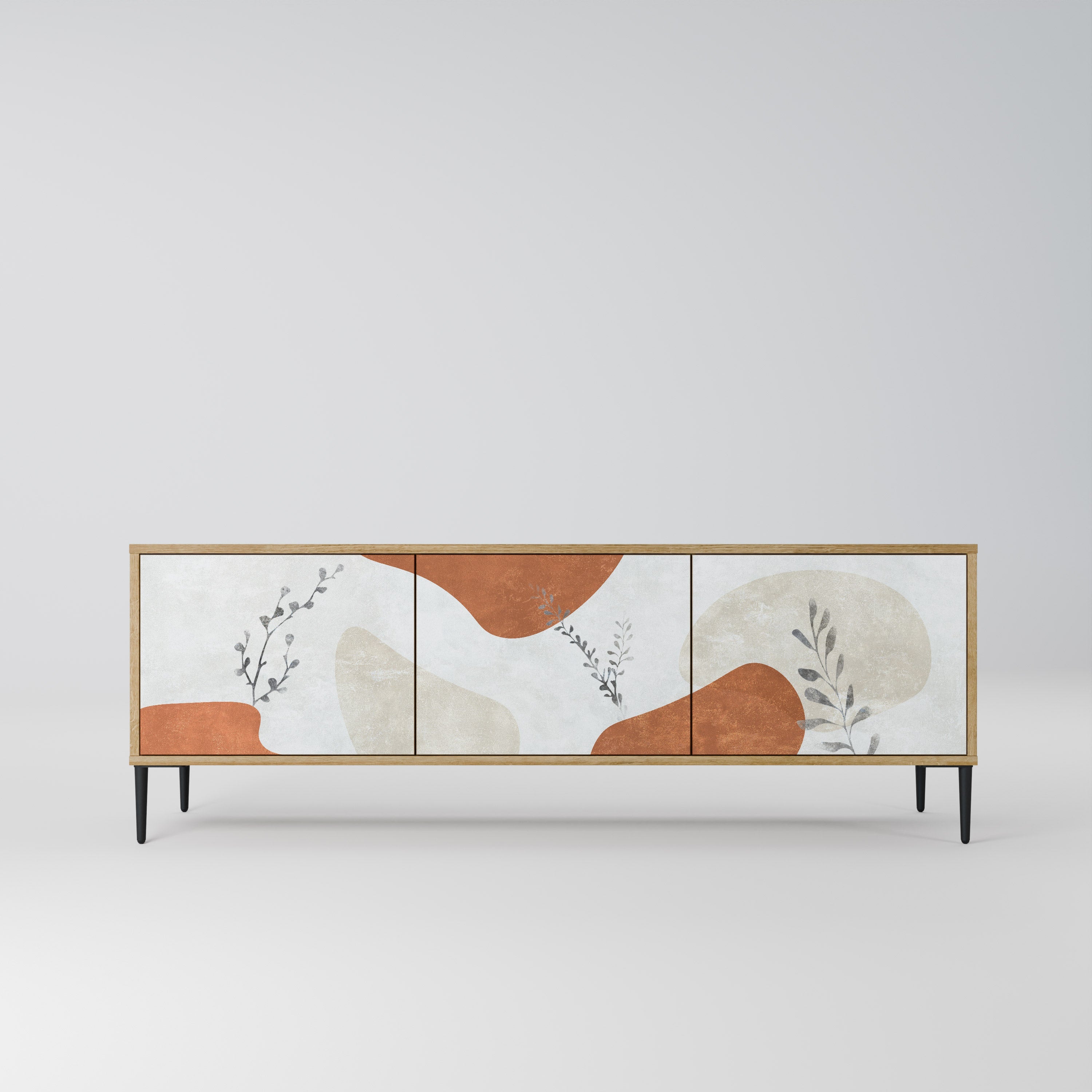 Meuble TV 3 portes TRANQUIL TWIG effet chêne