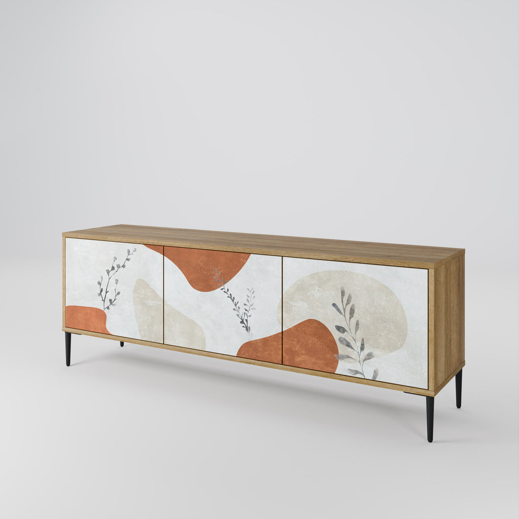 Meuble TV 3 portes TRANQUIL TWIG effet chêne