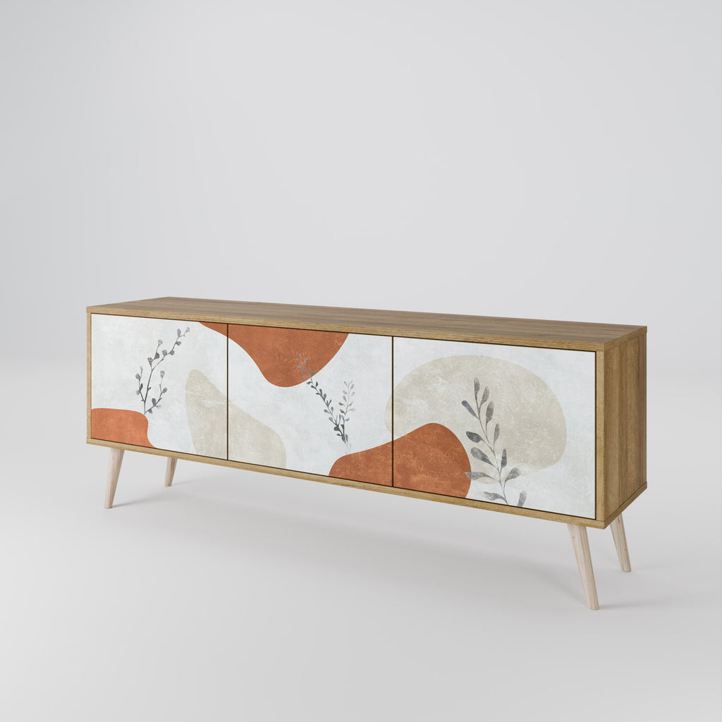 Meuble TV 3 portes TRANQUIL TWIG effet chêne