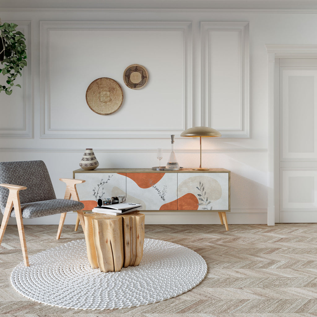 Meuble TV 3 portes TRANQUIL TWIG effet chêne