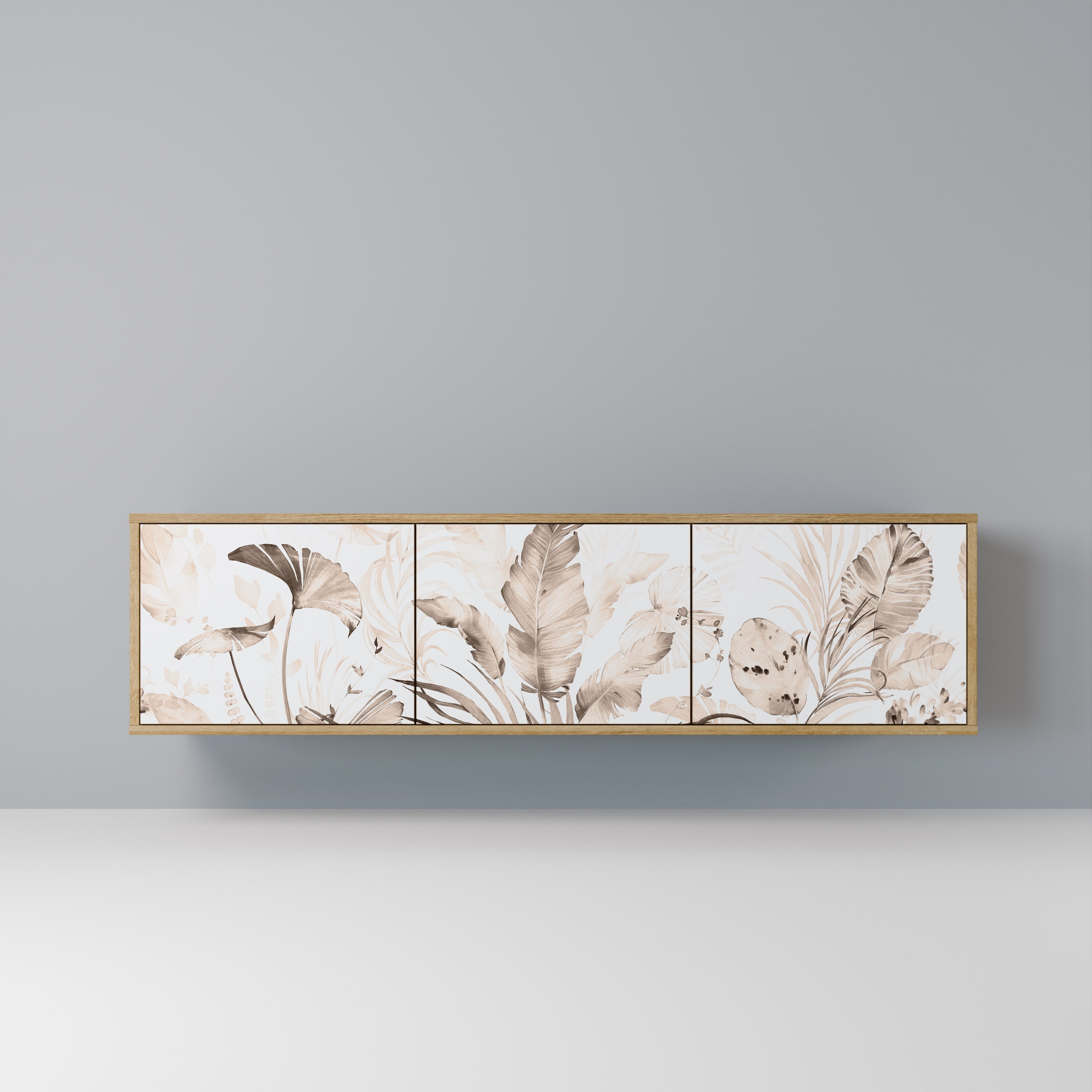 Meuble TV 3 portes WILD TENDERNESS effet chêne