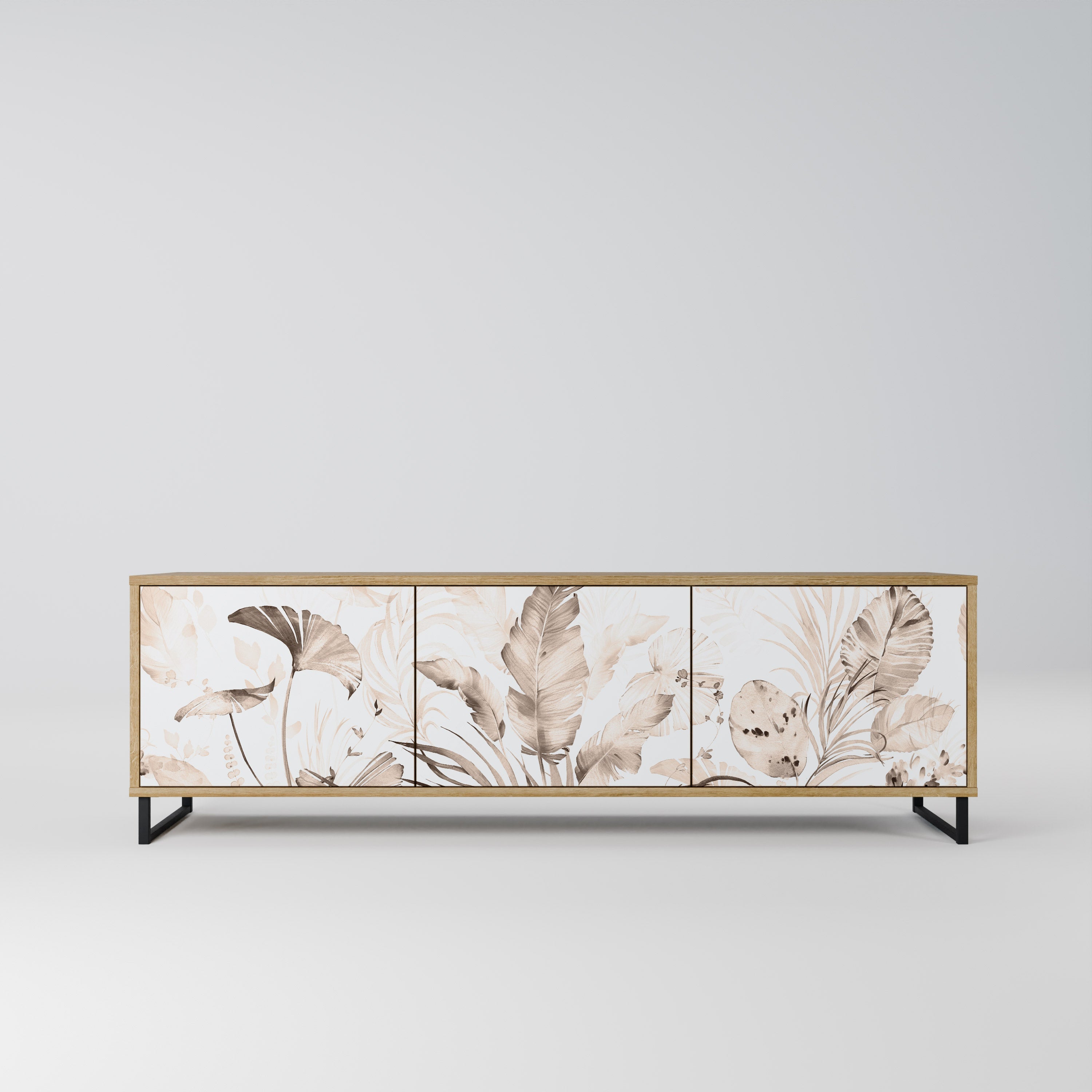 Meuble TV 3 portes WILD TENDERNESS effet chêne