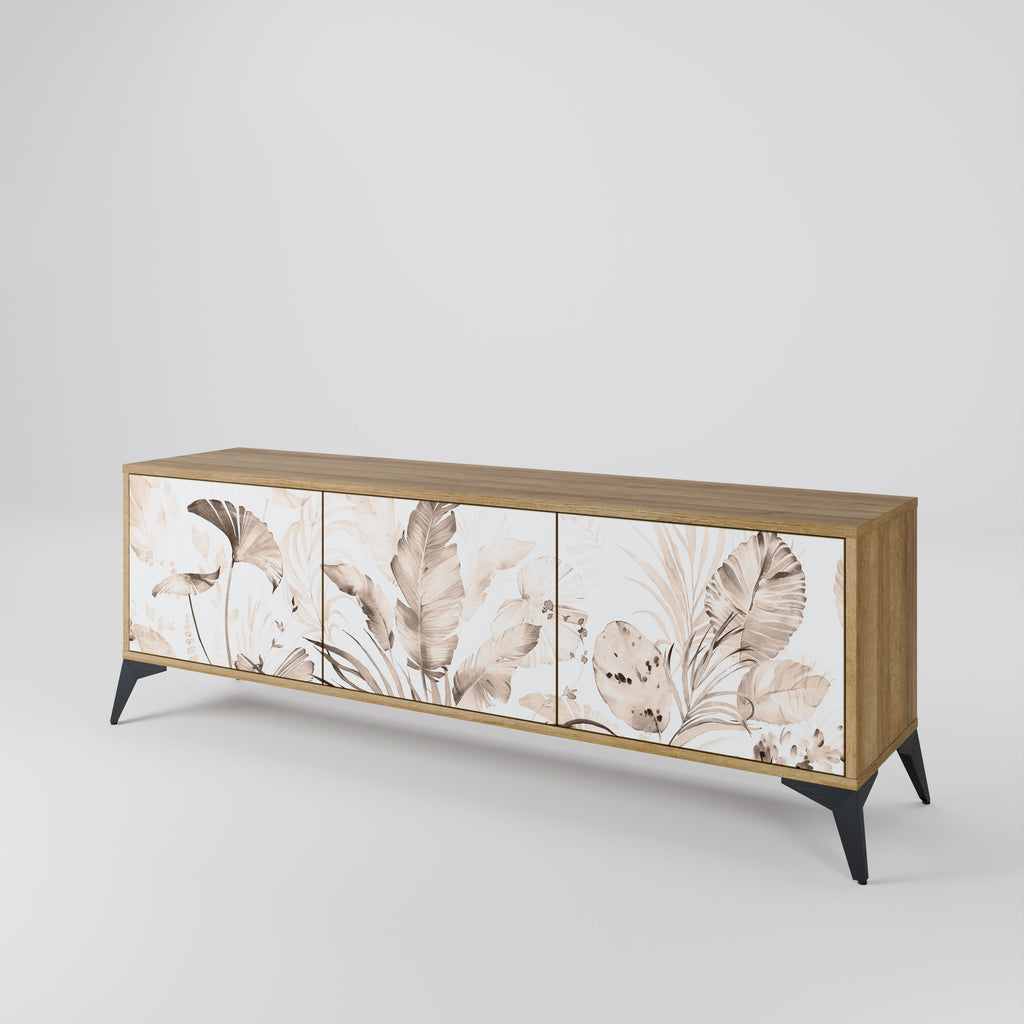 Meuble TV 3 portes WILD TENDERNESS effet chêne