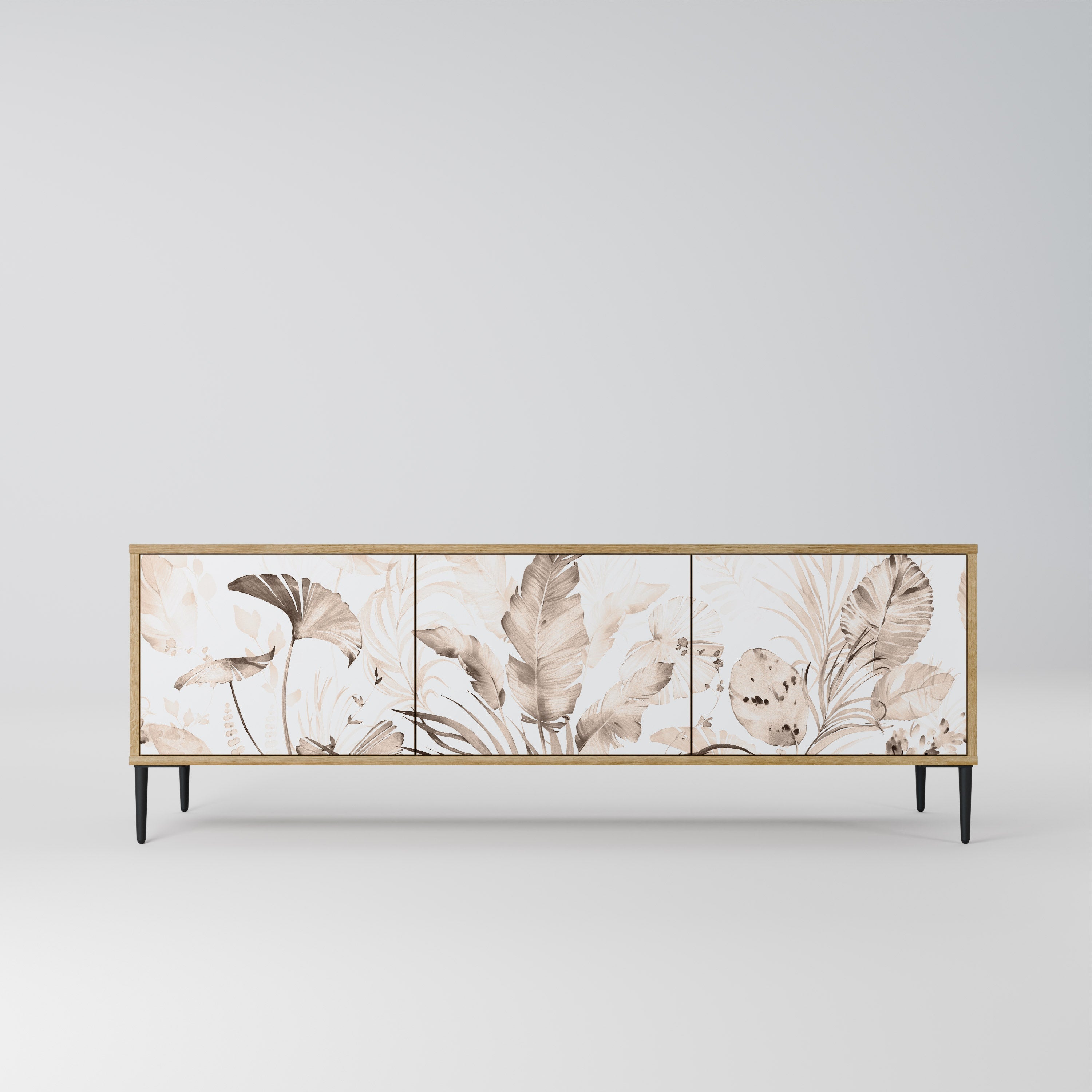 Meuble TV 3 portes WILD TENDERNESS effet chêne