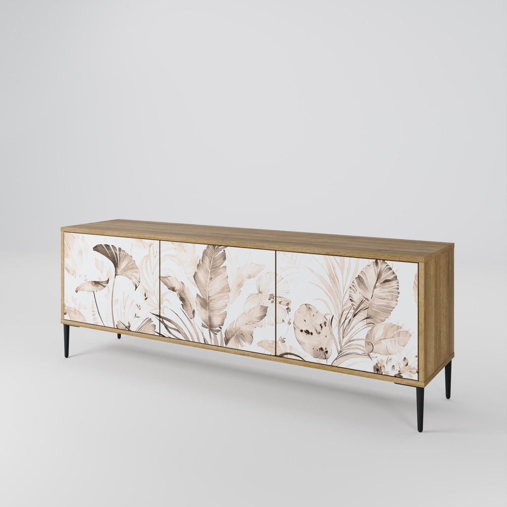 Meuble TV 3 portes WILD TENDERNESS effet chêne