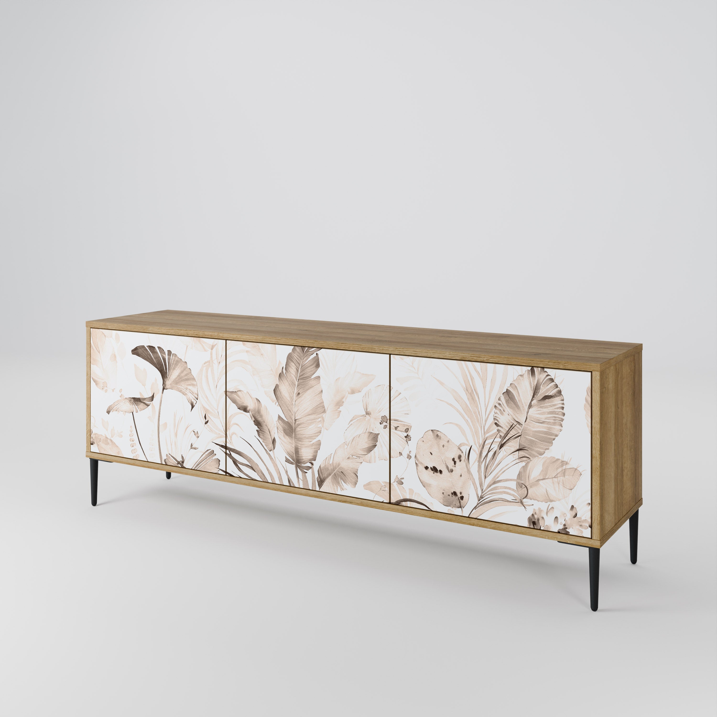 Meuble TV 3 portes WILD TENDERNESS effet chêne