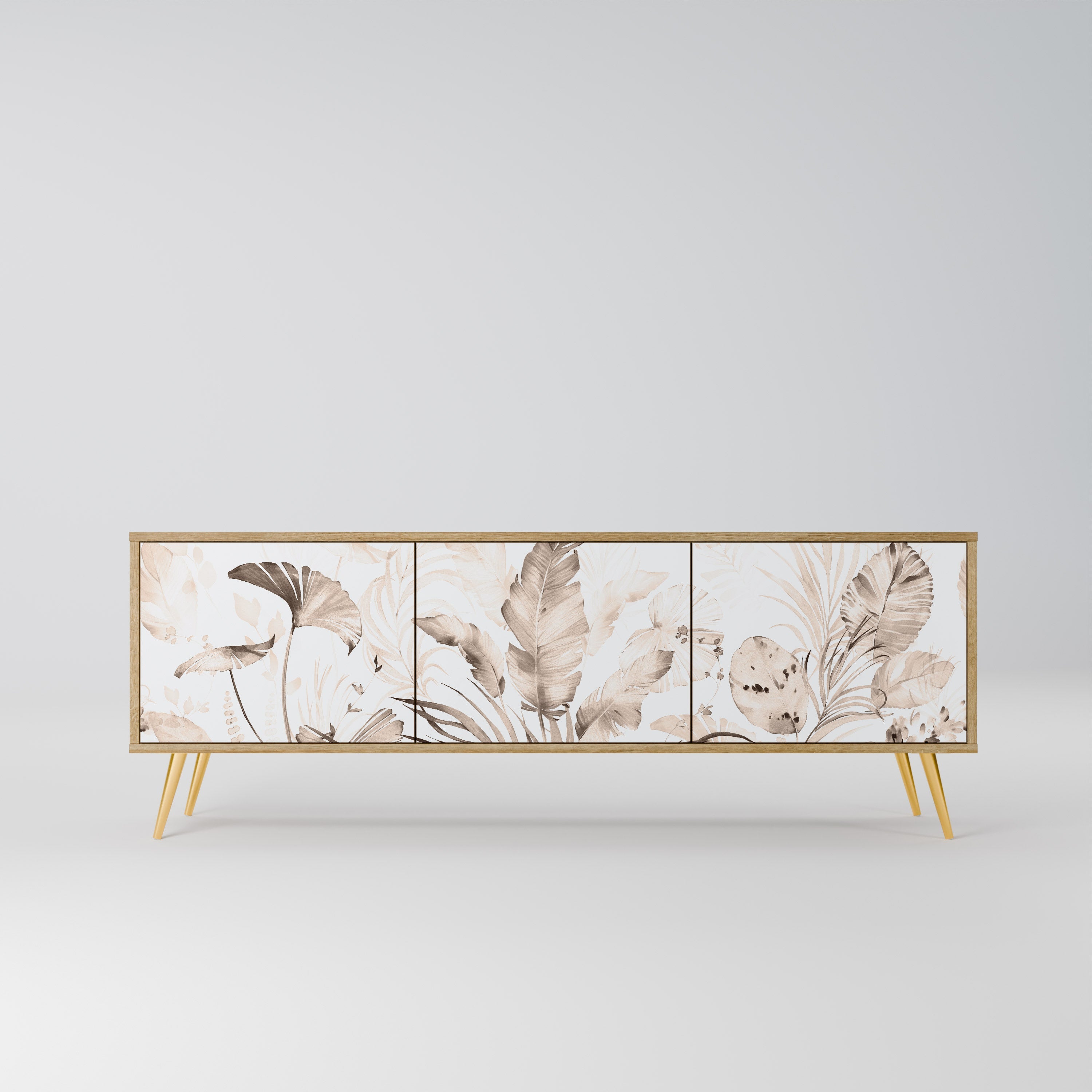 Meuble TV 3 portes WILD TENDERNESS effet chêne