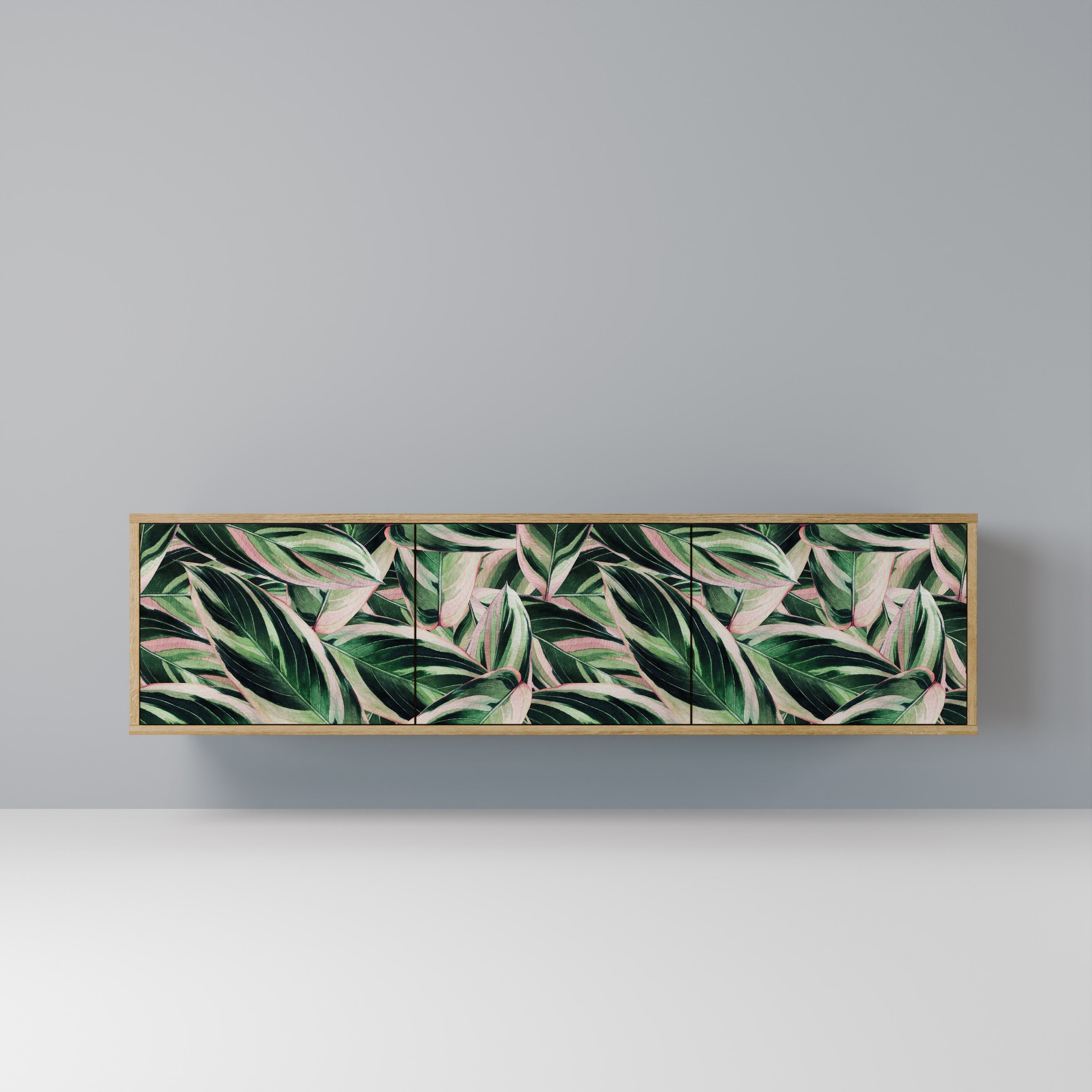 Meuble TV 3 portes EERIE STROMANTHE effet chêne