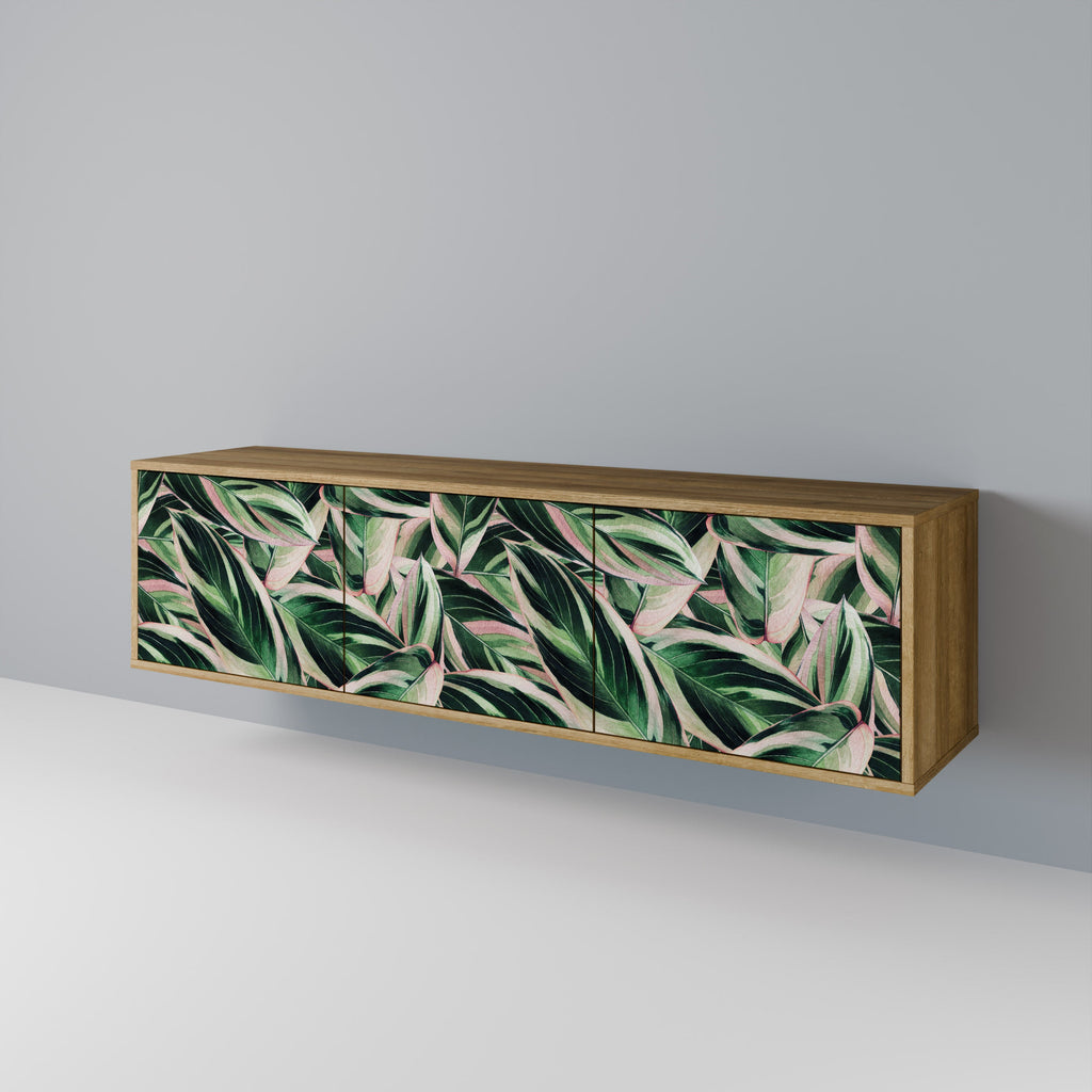 Meuble TV 3 portes EERIE STROMANTHE effet chêne