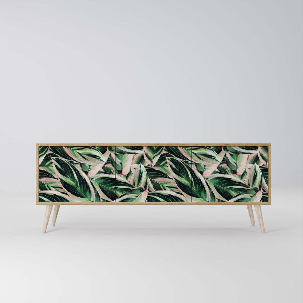 Meuble TV 3 portes EERIE STROMANTHE effet chêne