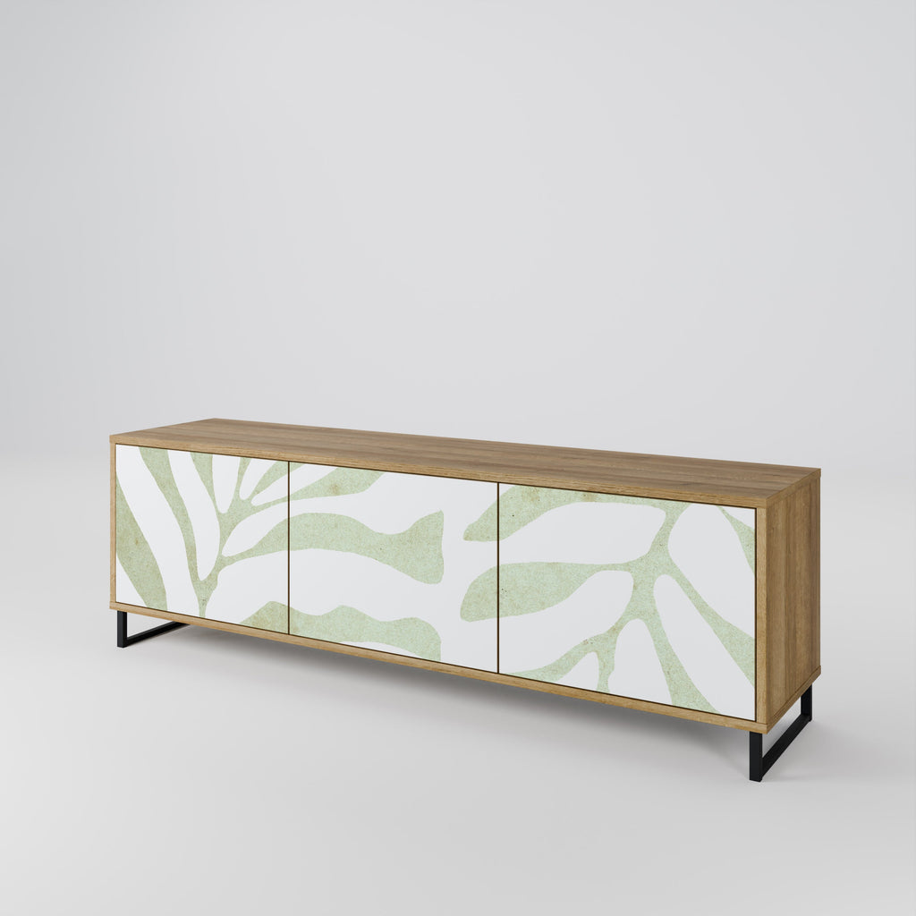 Meuble TV 3 portes BOTANICAL SPARK effet chêne