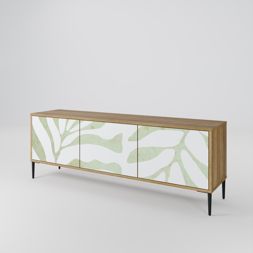 Meuble TV 3 portes BOTANICAL SPARK effet chêne
