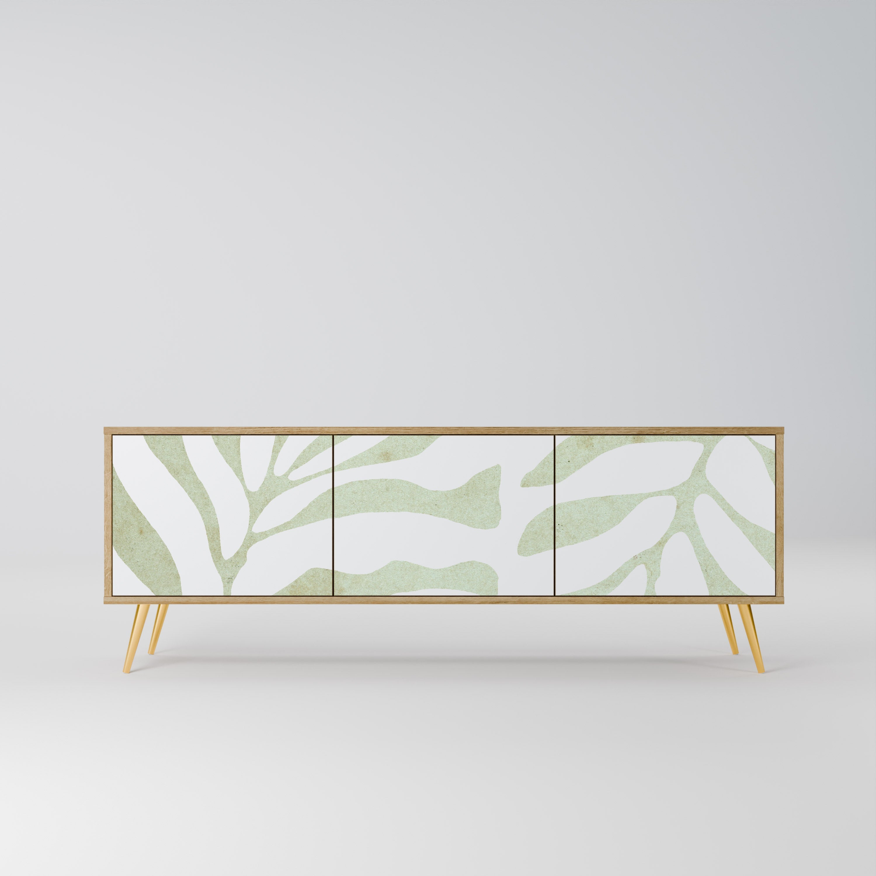 Meuble TV 3 portes BOTANICAL SPARK effet chêne