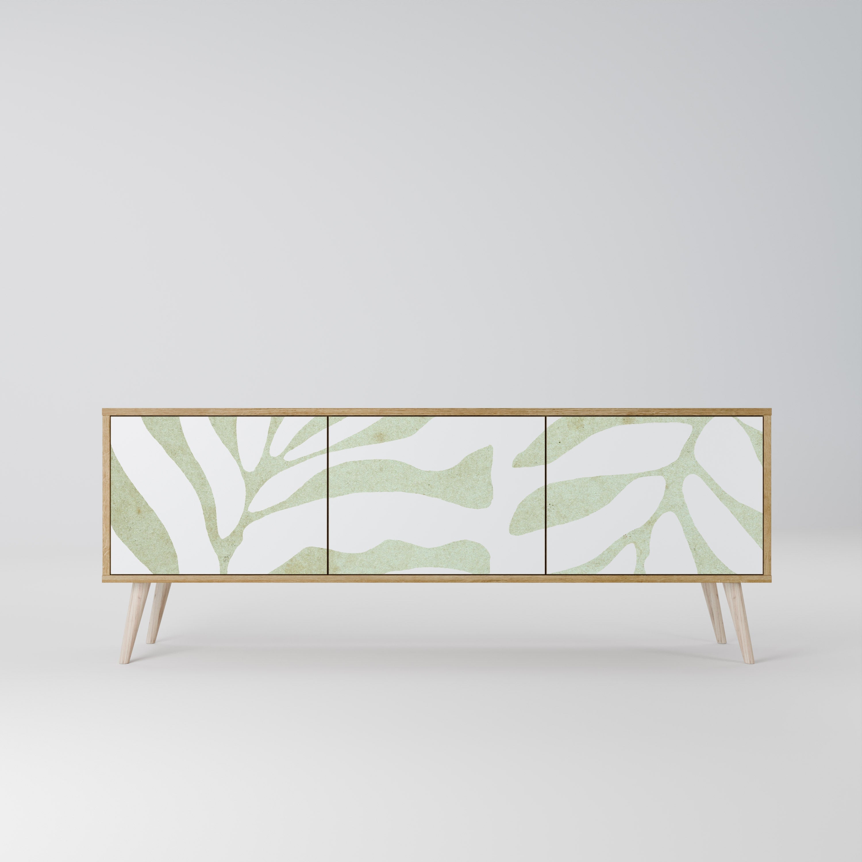 Meuble TV 3 portes BOTANICAL SPARK effet chêne