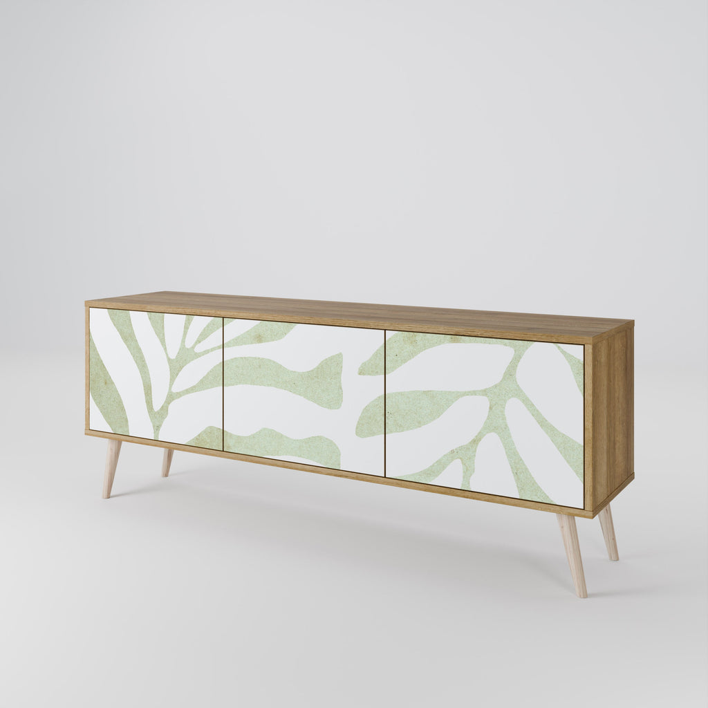 Meuble TV 3 portes BOTANICAL SPARK effet chêne