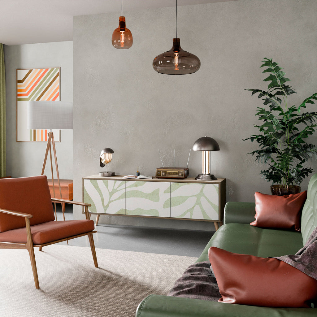 Meuble TV 3 portes BOTANICAL SPARK effet chêne