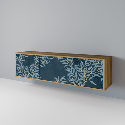 BLUE LEAVES 3-Door TV Cabinet