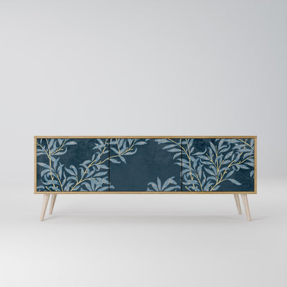 BLUE LEAVES 3-Door TV Cabinet