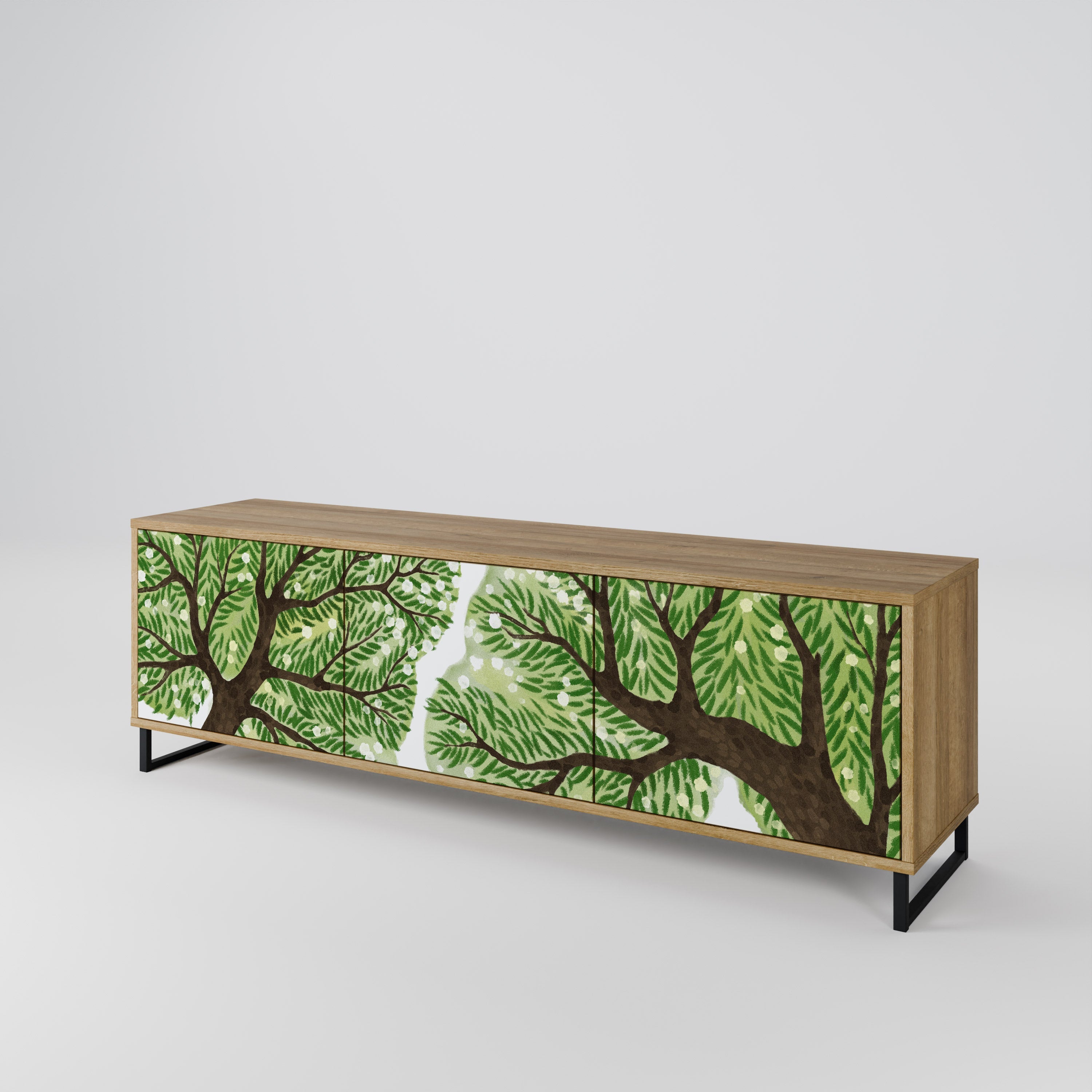 Meuble TV 3 portes WILDERNESS DASH effet chêne