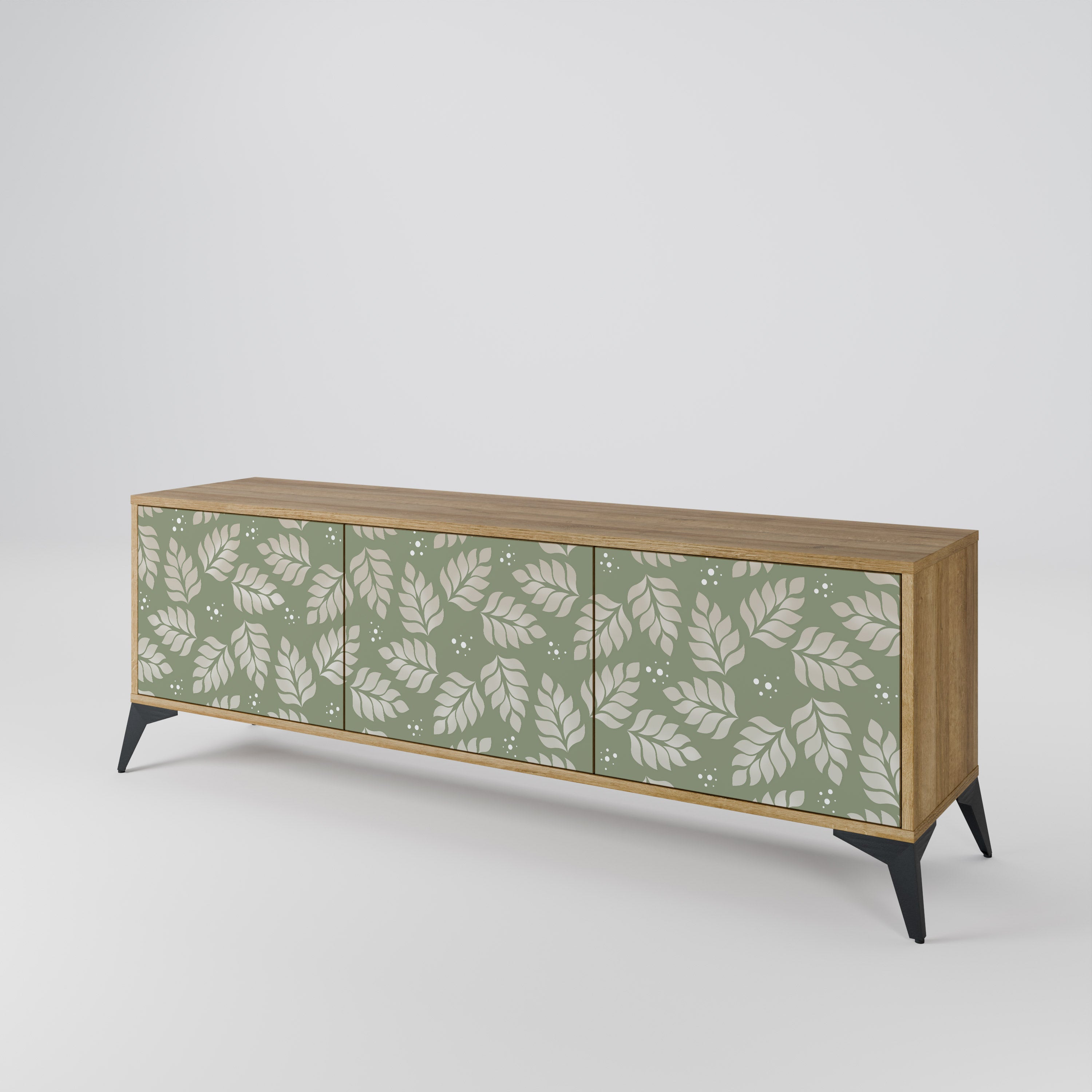 LEAVES ON GREEN 3-Door TV Cabinet