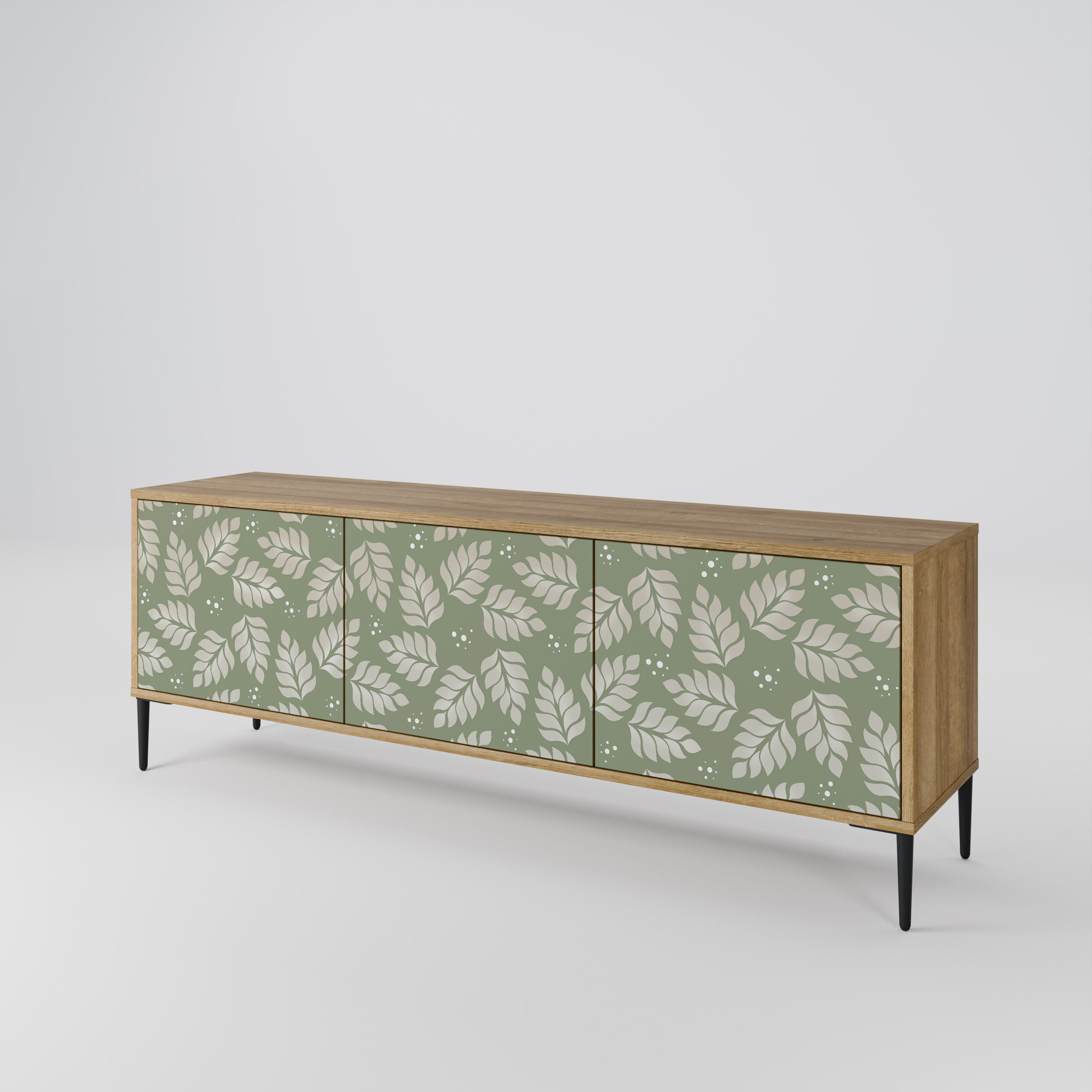 LEAVES ON GREEN 3-Door TV Cabinet