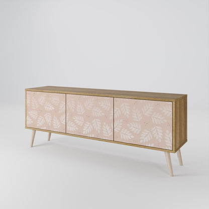 LEAVES ON BEIGE 3-Door TV Cabinet
