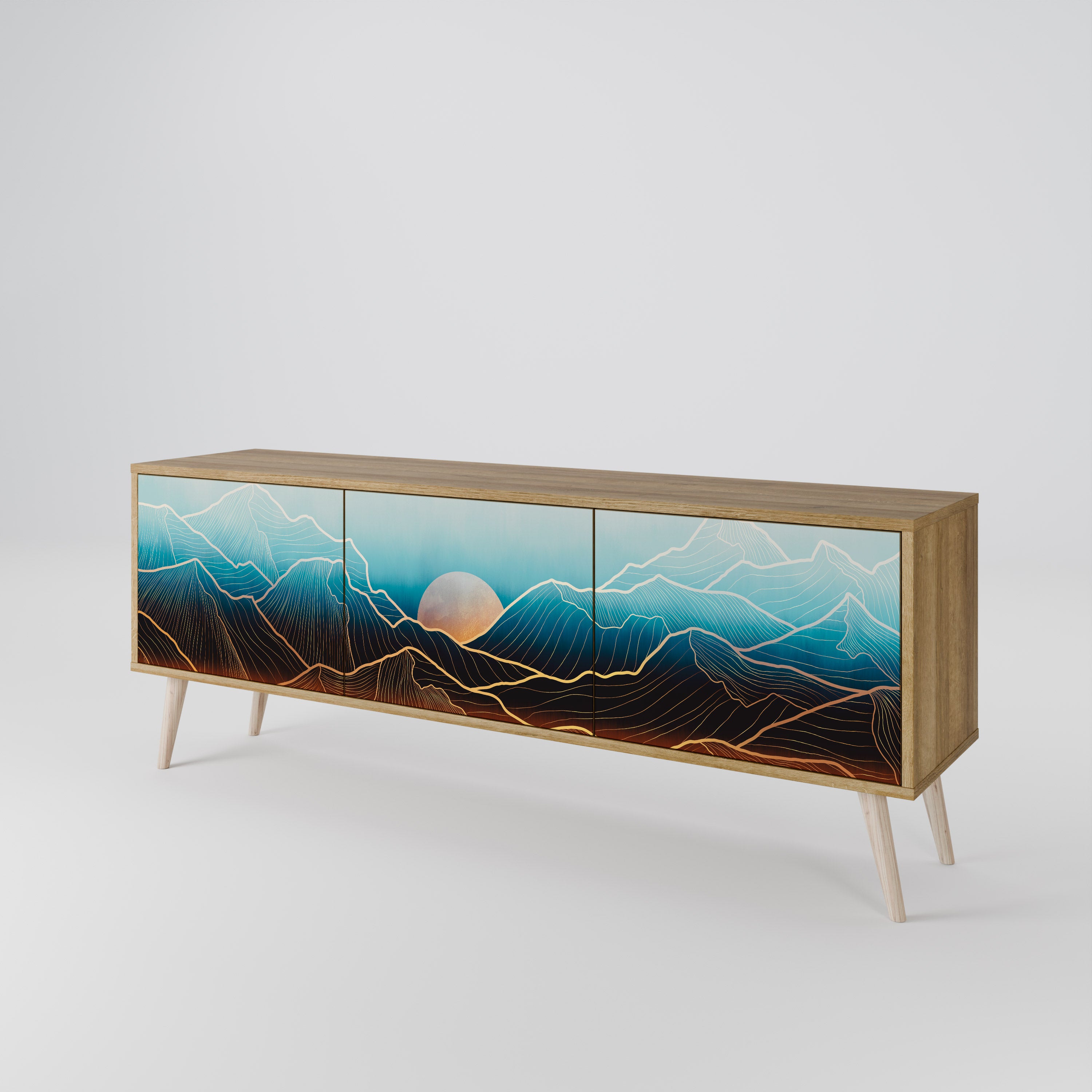 LUNAR SECRETS 3-Door TV Cabinet