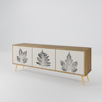 LEAFY STAMPS 3-Door TV Cabinet