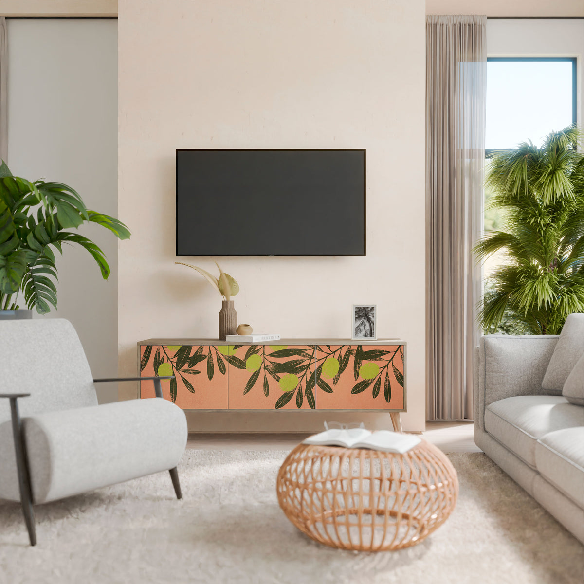 JUICY OLIVES 3-Door TV Cabinet